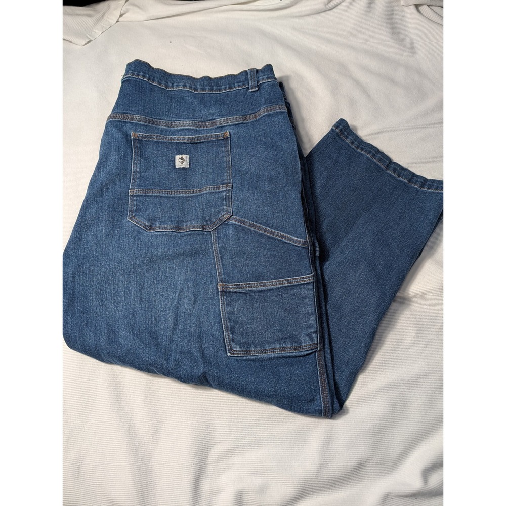 Ocean Coast Mens Carpenter‎ Jeans Blue Denim Straight Leg Stretch 48x30  sku458